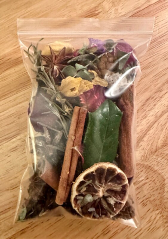 Dried Flowers Herbs Rustic Botanicals Potpourri Pouch